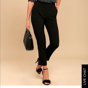 Lulus kick it black trouser pants